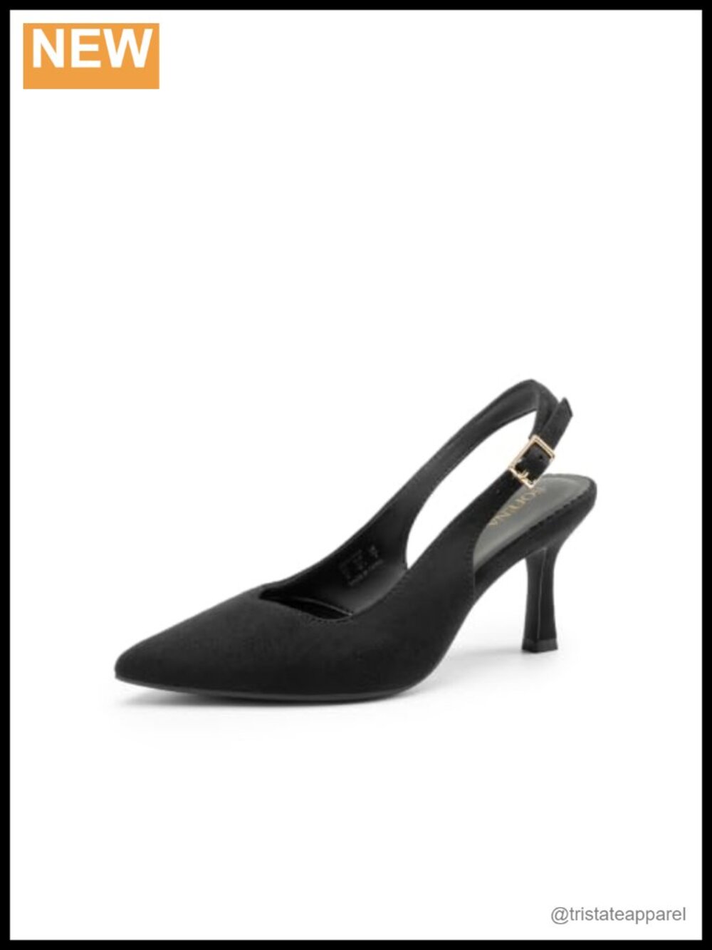 Women's Pointed Toe Slingback Stiletto Pumps Memory Foam Heels